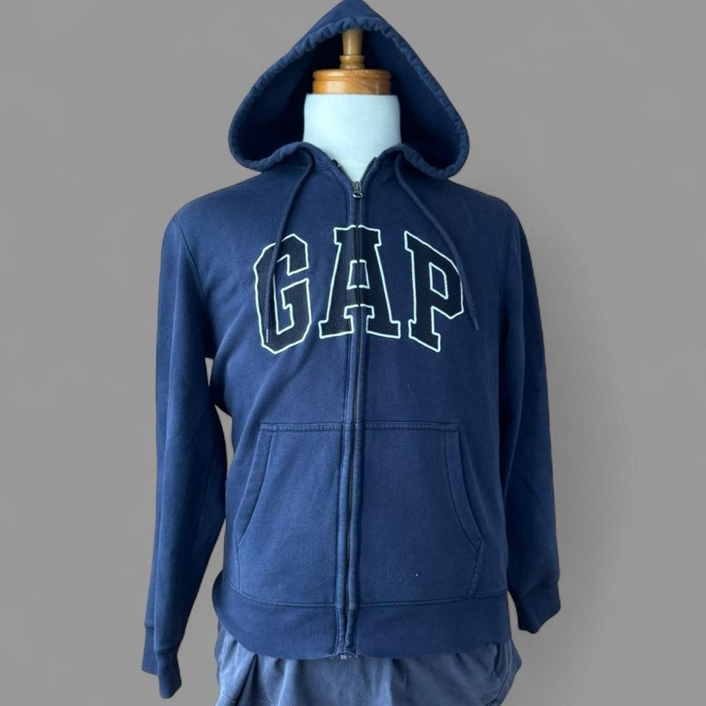 Navy blue zip up hoodie